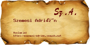 Szemesi Adrián névjegykártya